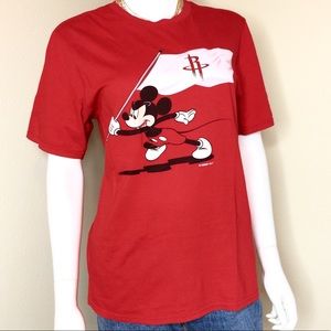 Disney Tee Shirt Mickey Mouse Fanatics NBA Rockets